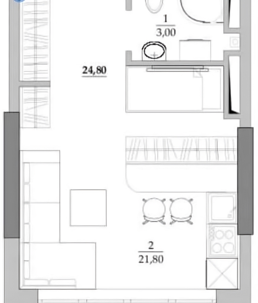 продажа однокомнатной квартиры номер A-173557 в Киевском районе, фото номер 8